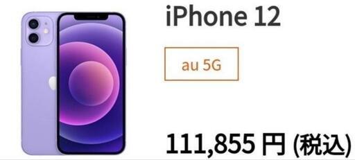 希少】iPhone12 64G パープル au SIMフリー 残債なし シムフリー