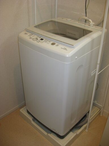 【受け渡し予定確定しました】AQUA 全自動洗濯機 GVシリーズ ホワイト AQW-GV70J [7.0kg ・美品・静音]　+ランドリーラック