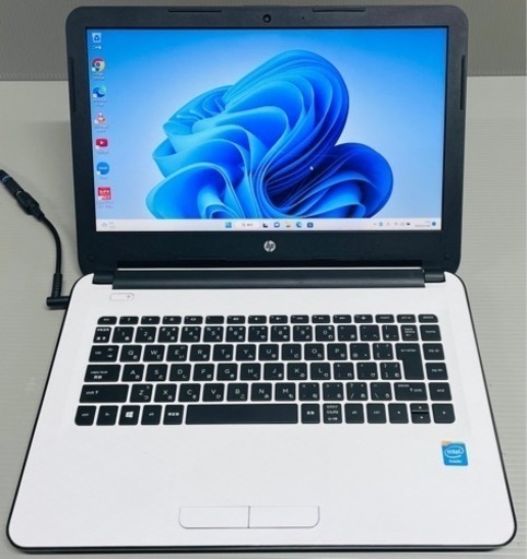 【引取先決定】配送可！　年賀状　SSD、Windows11搭載　hp製ノートパソコン　カメラ、Bluetooth、ACアダプター付属