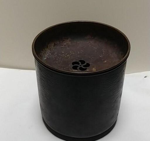 煎茶　中国　唐銅　茶こぼし　建水　骨董品