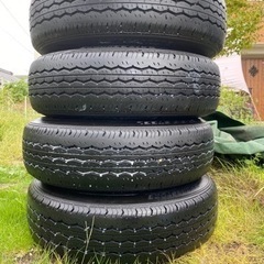 ●200系ハイエース195/80R15ノーマルタイヤ5ZIGEN４本セットバリ溝！9部山●