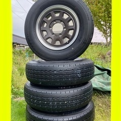 ●200系ハイエース195/80R15ノーマルタイヤ5ZIGEN４本セットバリ溝！9部山●