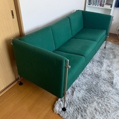 【希少価値あり】入手困難 スイス銀行応接室使用品3人掛けソファ アルフレックス arflex アンティーク