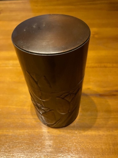 【蔵出し！掘出し物！】茶筒（花柄）！和風！アンティーク！