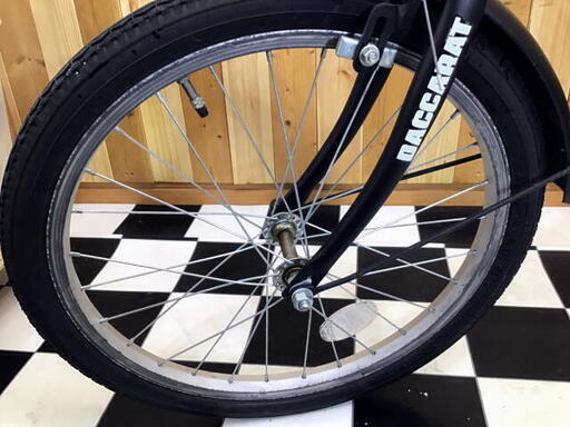 DACCARAT 折りたたみ自転車　ブラック　20インチ　6段階変速装備　LEDライト　通勤　出勤　通学