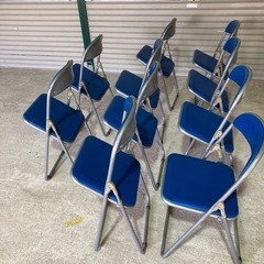 パイプ椅子　折り畳み　10脚セット