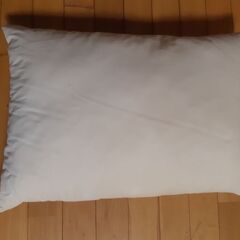 未使用　カバー付き枕　アイボリー　ペットにもどうぞ　41cm×65cm