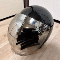 【ネット決済】ジェットヘルメット　ミラーバブルシールド　開閉機能付き