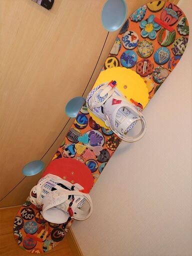 良品☆BURTONバートンスノボ板125cm＋SalomonサロモンバインSセット