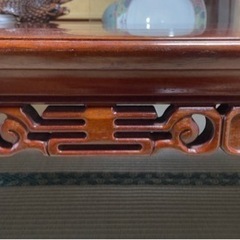 大塚家具 花梨素材 本漆塗り 無垢 応接間等へのテーブルに