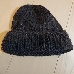 ニット帽⑧ グレー手編み