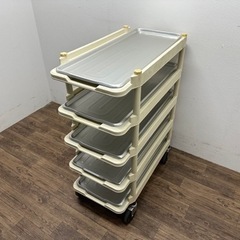 KAWAJUN　カワジュン　業務用　バントレイカート　５段　ワゴン　台車　W３９０ｘＤ８００ｘＨ９３.５０ｍｍ　② KAWAJUN カワジュン 業務用 バントレイカート 5段 ワゴン 台車