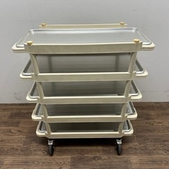 KAWAJUN　カワジュン　業務用　バントレイカート　５段　ワゴン　台車　W３９０ｘＤ８００ｘＨ９３.５０ｍｍ　② KAWAJUN カワジュン 業務用 バントレイカート 5段 ワゴン 台車