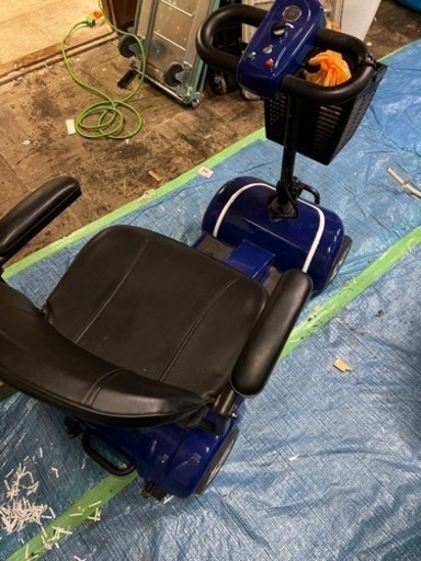 電動シニアカート 青 電動カート シルバーカー scooterx01blue