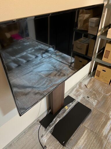 【美品・セット】I-O DATA 49型 4K モニター＆EQUALS 壁寄せTVスタンド WALL V2