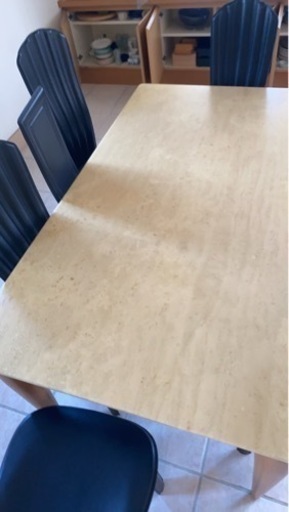 大理石テーブル 椅子7脚 1500 900