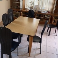 大理石テーブル 椅子7脚 1500 900