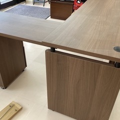 美原店 L字デスク／ニトリ／引き出し／ミドルブラウン