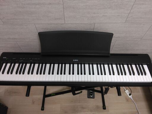 KAWAI カワイ 電子ピアノ ES110 B ブラック 美品 X型スタンド付き