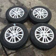【来店取替】バリ山 175/70R14 中古スタッドレスタイヤ&アルミ付きセット ダンロップ
