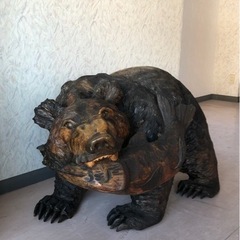 【ネット決済】木彫り熊　実物大　巨大な熊