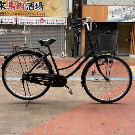 【点検整備済み】中古自転車 26インチ ママチャリ フロントタイヤ新品