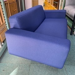 【リサイクルサービス八光】ファブリック２P　2・5人掛けソファ　ブルー リサイクルサービス八光】ファブリック2P 2・5人掛けソファ ブルー