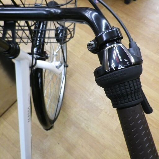 美品！27インチ シティサイクル マルキン自転車 6段変速・荷台付き