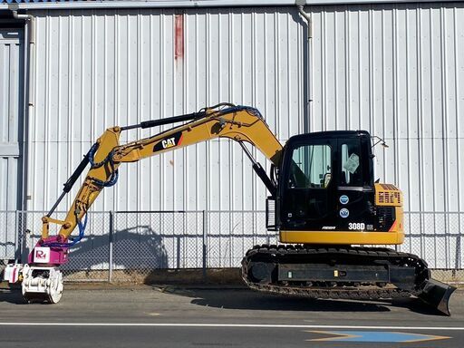 U-0049】CAT 308DCR-2 油圧ショベル ユンボ グラップル フォーク