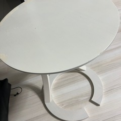 丸サイドテーブル差し込み型（白）