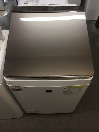 【SHARP シャープ】電気洗濯乾燥機 2019年製／10kg／ES-PT10D-T／