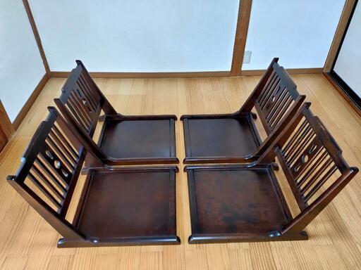 北海道民芸家具(座椅子4脚セット)