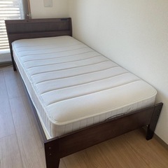 【お譲り先が決まりました】ニトリ シングルベッド マットレス付き