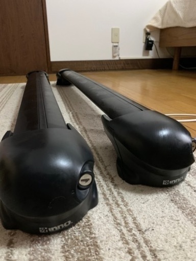 キャリア、ラック きまりました INNOのキャリアセットです。鍵2本付き。