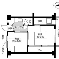 ◆敷金・礼金が無料！◆ビレッジハウス寺山2号棟 (409号室)の画像