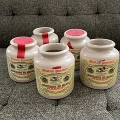ポメリーマスタードの空瓶　5個　陶器