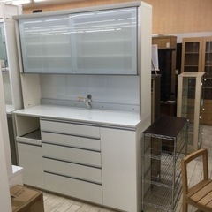 【✨人気ブランド❗️ホワイト❗️ハイカウンター❗️4口コンセント❗️収納力抜群❗️✨】定価¥189,000 Pamouna/パモウナ2面レンジボード