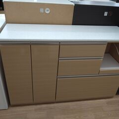 ☆ジモティ割あり☆ ニトリ レンジ台 ブラウン H91×W141×D45 