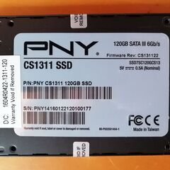 SSD 120GB　PNY社製 2.5イン　CS1311