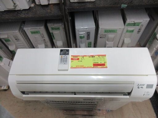 K04043　三菱　中古エアコン　主に6畳用　冷房能力　2.2KW ／ 暖房能力　2.5KW