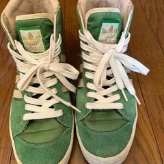 超レア！アディダス　デッドストックミドルカットスニーカー緑　27.0cm 1〜2回着用のみのほぼ新品！