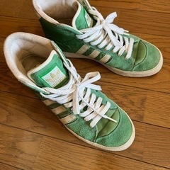 超レア！アディダス　デッドストックミドルカットスニーカー緑　27.0cm 1〜2回着用のみのほぼ新品！