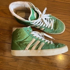 超レア！アディダス　デッドストックミドルカットスニーカー緑　27.0cm 1〜2回着用のみのほぼ新品！