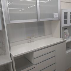 ☆ジモティ割あり☆ パモウナ 食器棚 ホワイト H223×W140×D50 