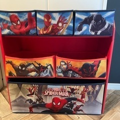 スパイダーマン おもちゃ箱 収納ラック