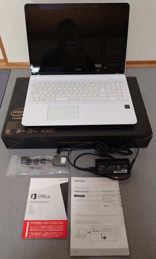 《売却済》【PC】 美品VAIO Fit 15E VJF151C01N（ホワイトボディ）MS Office付