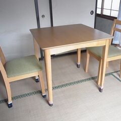 二人掛け　ダイニングテーブル　椅子　セット　美品