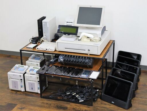 【ヤ取1/19終了】≪T175ジ≫ 東芝TEC POSシステム 一式まとめ テック/QT-11/LIU-QT/TBL-200/HTL-200/STN-200/KCP-200 レジ/ドロワ/タブレット/ハンディ他 現状品