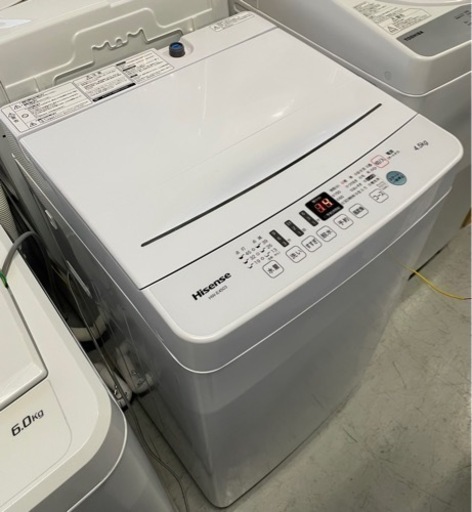 Hisense 洗濯機 4.5kg 21年製 【0114-31】
