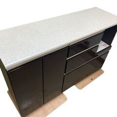 J 極美品 キッチンカウンター アルミナ2 140CT DBR ニトリ